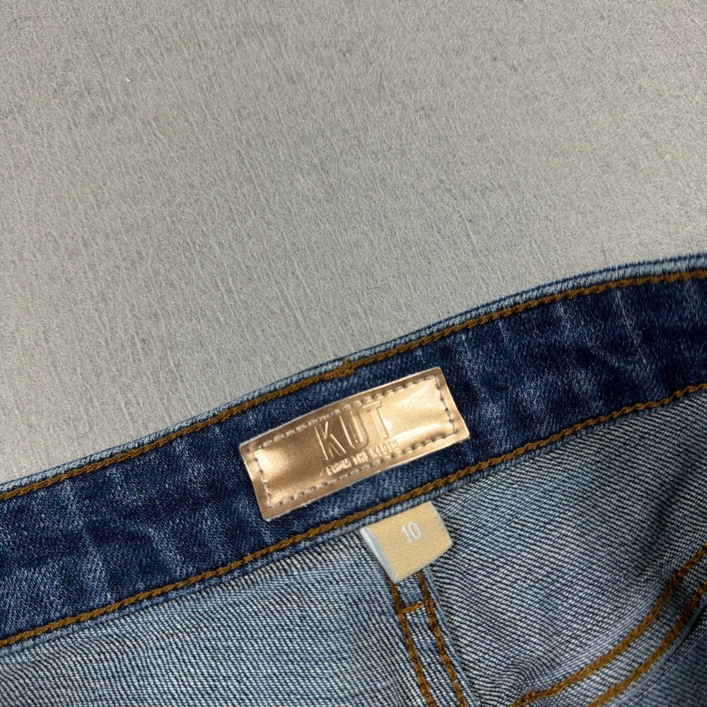 Kut From The Kloth Sienna Wide Leg Women Size 10 High Rise Cuffed Jeans Casual - Picture 6 of 10